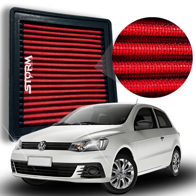 Filtro Ar Esportivo Vw Gol Motor 1.6 16V Msi Ano 2015 A 2022