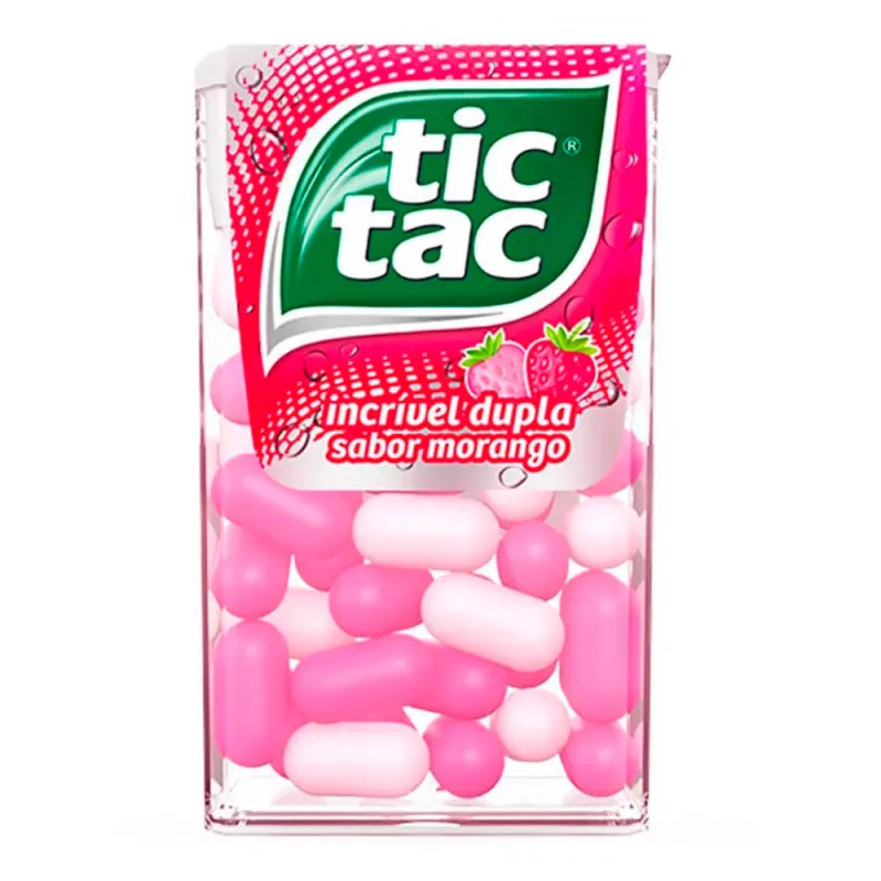 Pastilha Tic Tac Sabor Morango 16g - Tic Tac - Bala