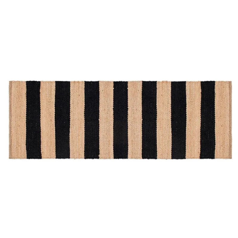 Tapete Copa E Cia Sense Nature Daru Preto Com Natural - 60 X 180 Cm - Copa & Cia - Cama, Mesa E Banho