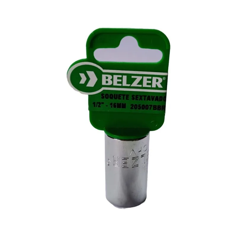 Soquete Sextavado - 1/2'' - 16 Mm - Belzer