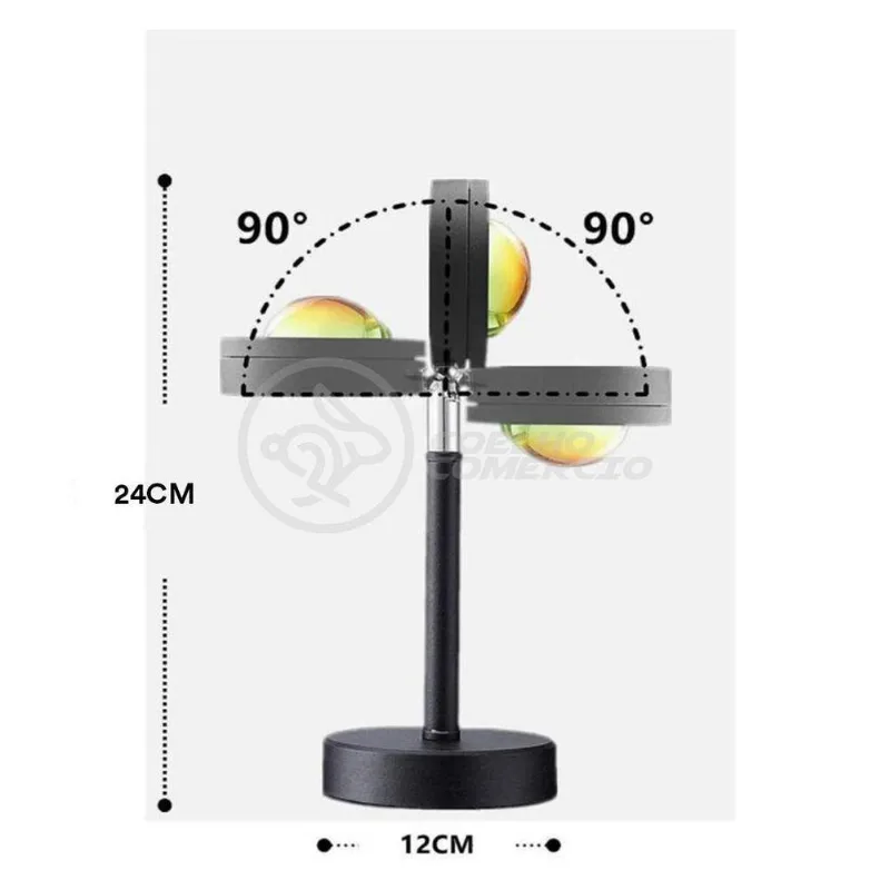 Projetor Ring Light Sunset Fotos Tik Tok Usb Arco Íris Nº3