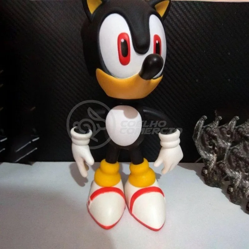 Boneco Shadow Sonic Black Preto Super Size 23Cm - Sonic