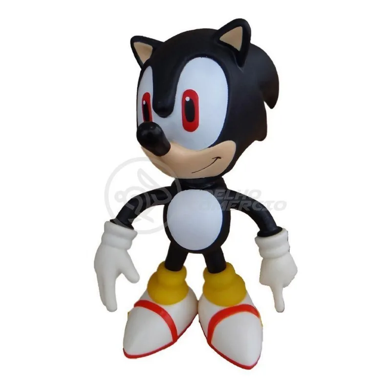 Boneco Sonic Preto Grande Super Size 23Cm - Sonic
