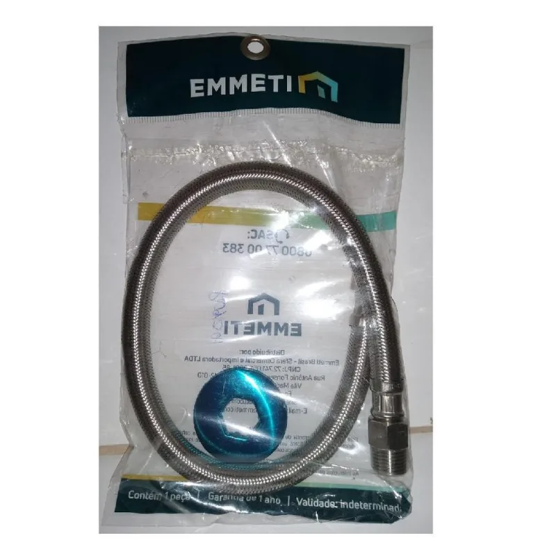 Engate Flexível Para Aquecedor-trama Aço Inox Mxf 1/2 40cm - EMMETI