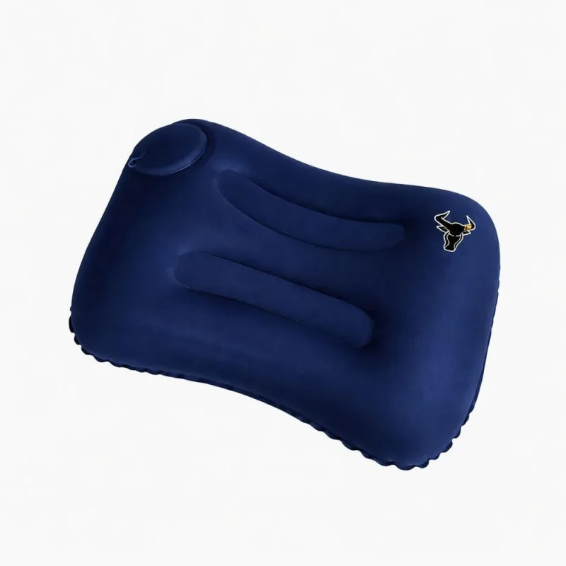Travesseiro de Viagem Inflável Portátil Ergonômico Azul Es Cheguei BR - OUTRAS - Cama, Mesa E Banho