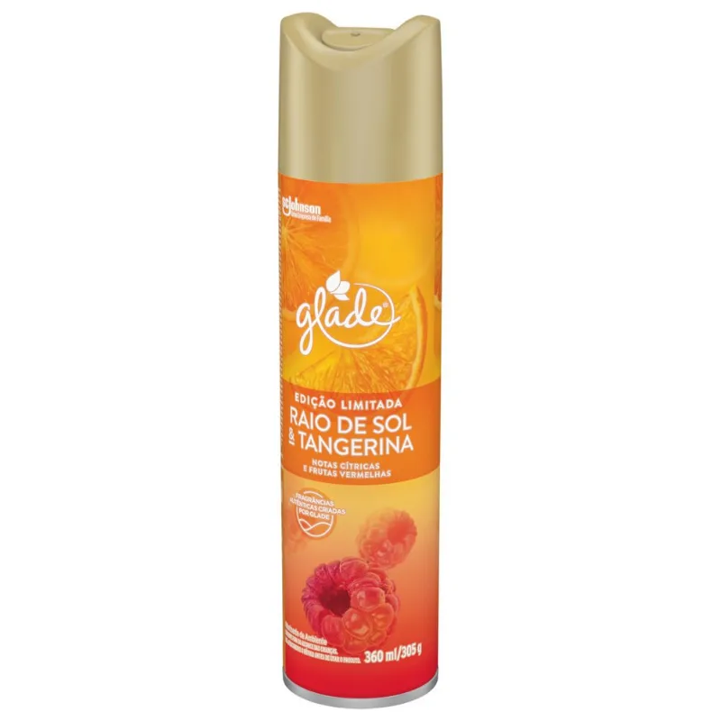 Purificador de Ar Aerossol Glade Raio de Sol Tangerina 360ml