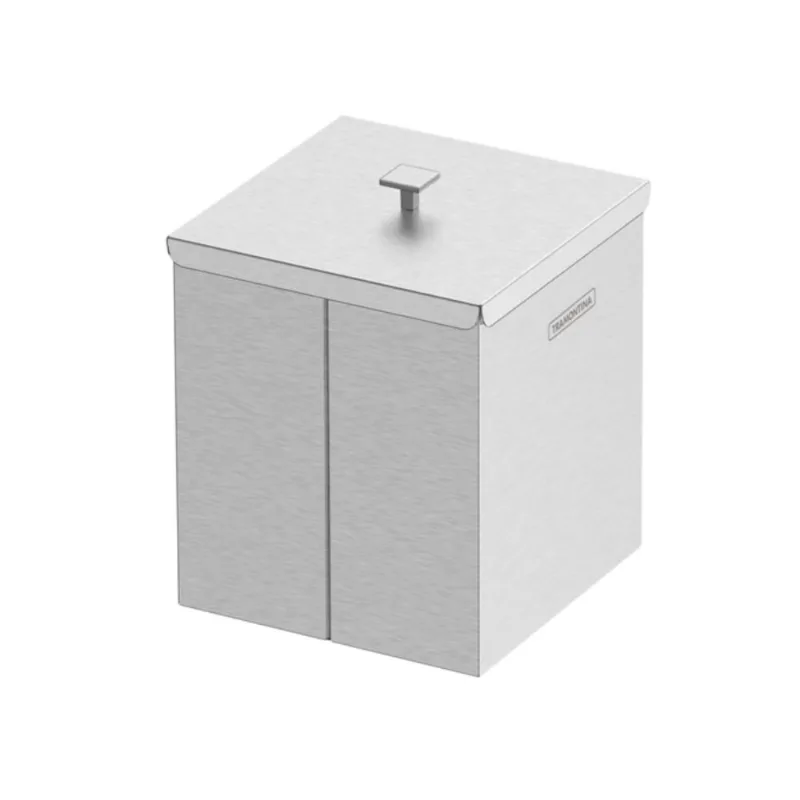 Lixeira Inox Luz TraLixeira Inox Luz Tramontina com Acabamento Scotch Brite 4,5 L Lixeira Inox Luz Tramontina com Acabamento Scotch Brite 4,5 L