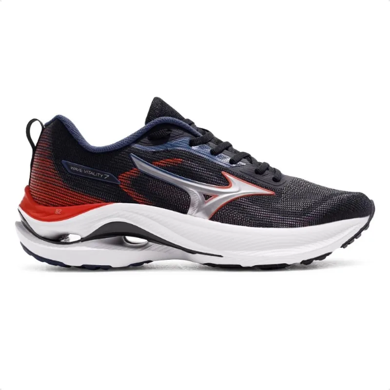 Tênis Mizuno Wave Vitality 7 Masculino 38 / Preto / Vermelho