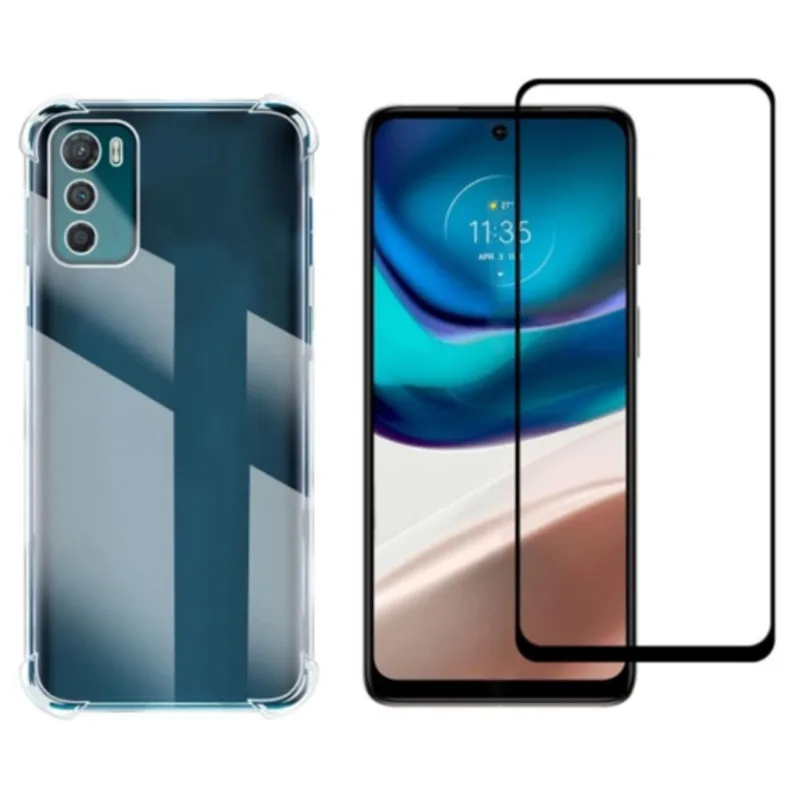 Película De Vidro Moto G42 + Capa Antiimpacto