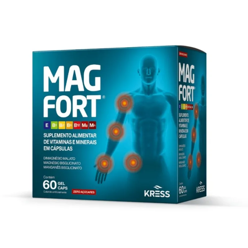 Magfort Suplemento Alimentar Magnésio + Associações Kress 60cps