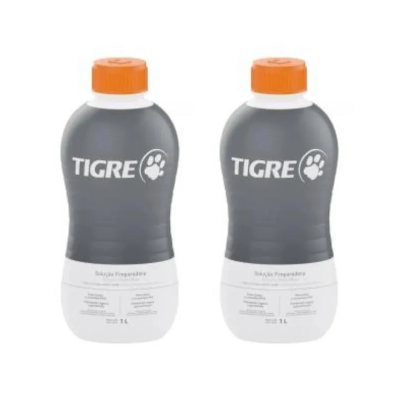 Kit 2 Unidades Solução Limpadora Preparadora Tigre 1000ml