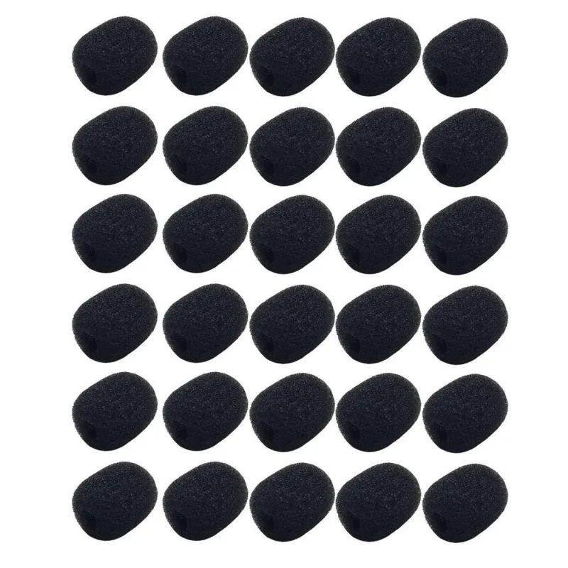 Kit 30 Espuma Para Microfone Headset E Lapela 19mm X 15mm