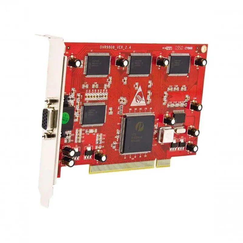 Kit Placa Dvr Pci Sk-9808 08 Canais Real Time Expansível Até 32 Entradas 240 Fps Seykon