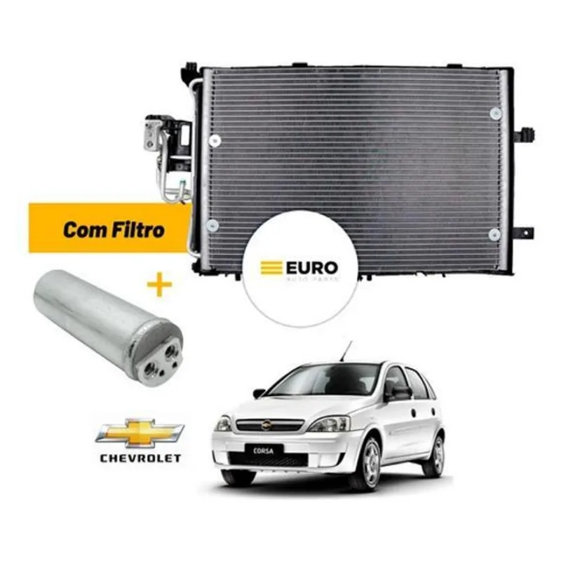 Condensador Ar Condicionado Gm Corsa Montana 2003 Em Diante
