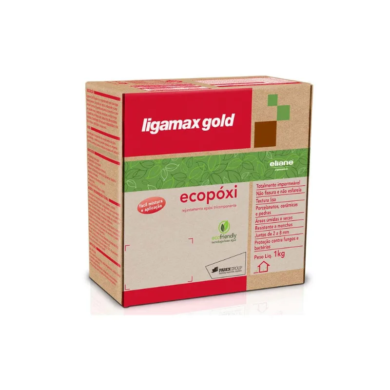 Rejunte Ecopóxi Ligamax Gold 1kg Preto
