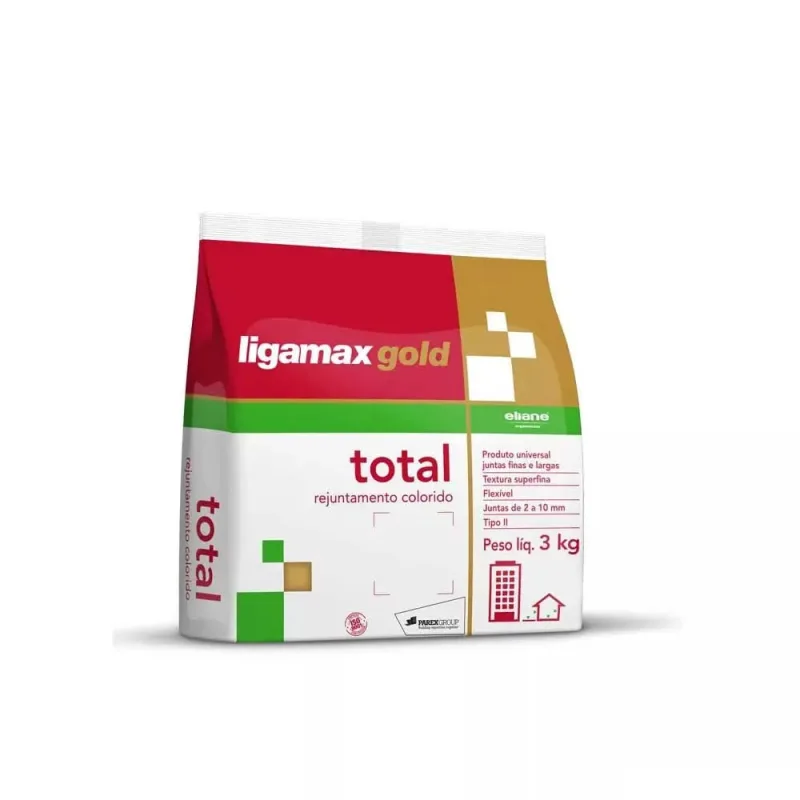 Rejunte para Porcelanato Total Ligamax Gold 3kg Cinza - Ligamax Gold - Pisos E Revestimentos
