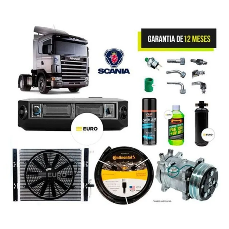 Kit Ar Condicionado Caminhão Scania P210 Completo Garantia