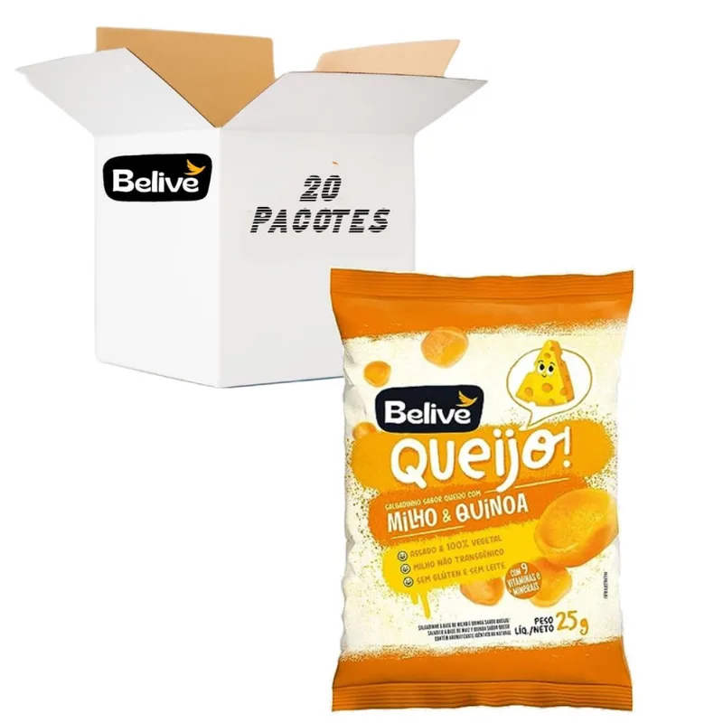 Kit c/ 20und Salgadinho belive Sabor Queijo 25g