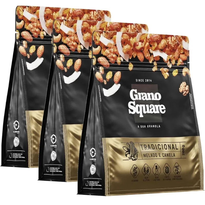 Kit Com 3Und Granola Premium Tradicional Granosquare 200G