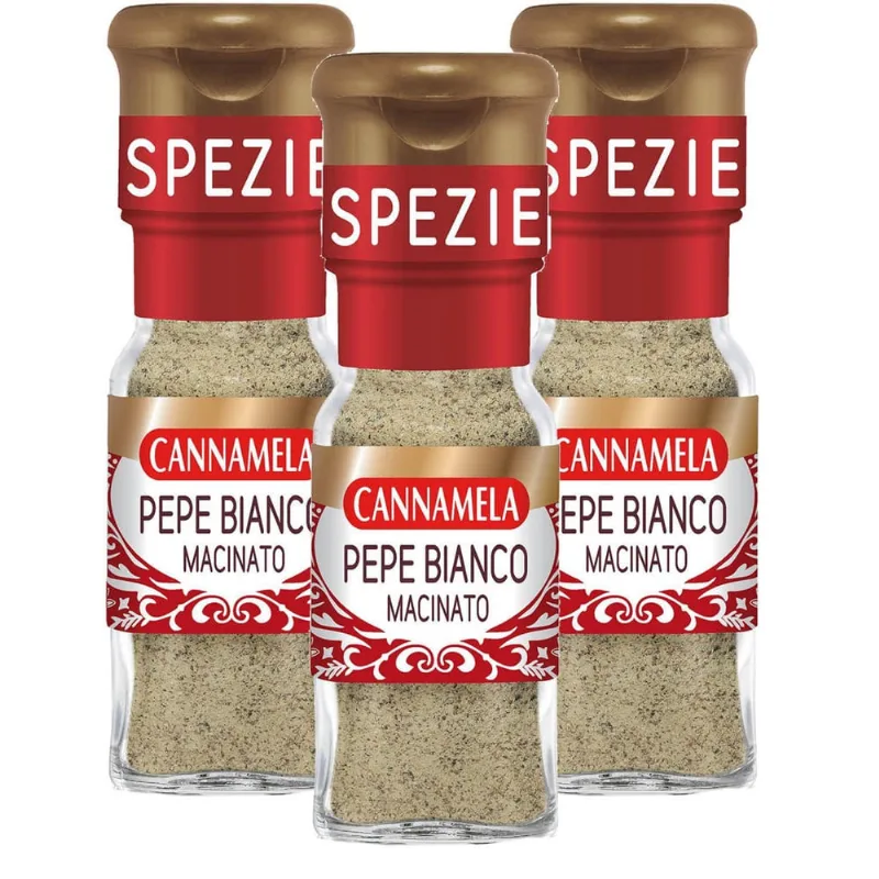 Kit Com 3Und Pimenta Do Reino Branca Em Pó Cannamela 18G