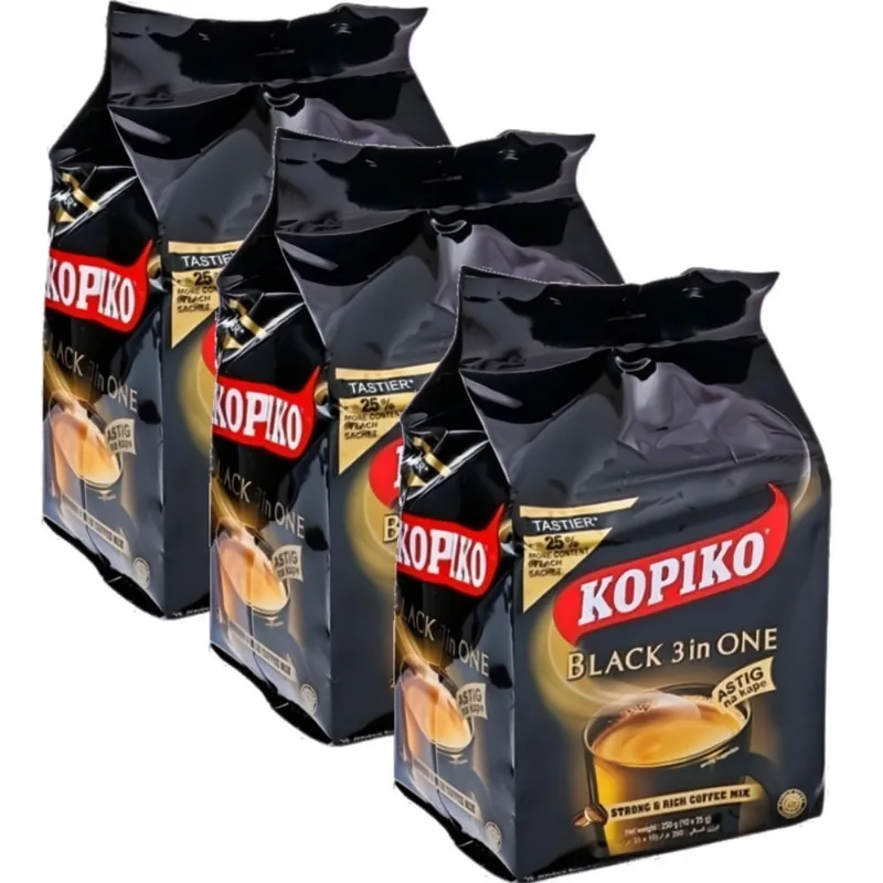 Kit Com 3Und Café Instantâneo Em Pó 3 Em 1 Kopiko 250G