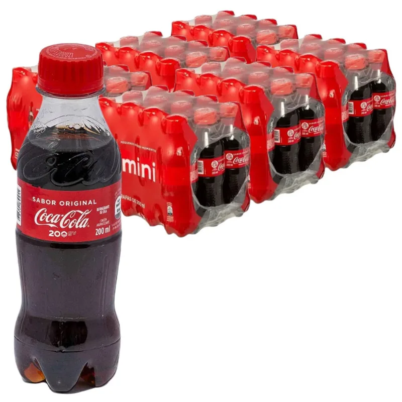 Kit c/ 72und Refrigerante Coca Cola Mini pet 200ml