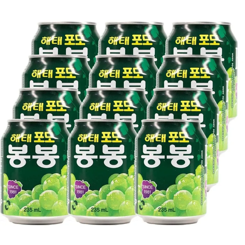 Kit 12X Refrigerante De Uva Com Pedaços De Uva Haitai 235Ml