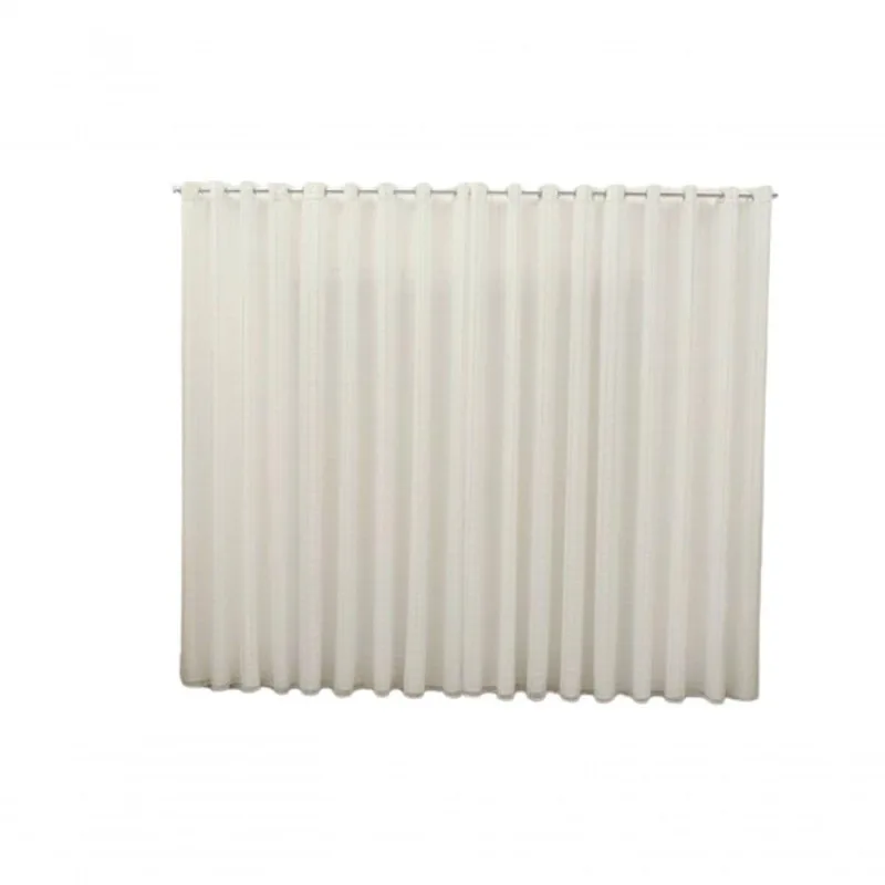 Cortina 2,80x1,80 Sala Quarto Cozinha Varão Voil Microfibra Cor:xadrez Pérola - OUTRAS - Agro