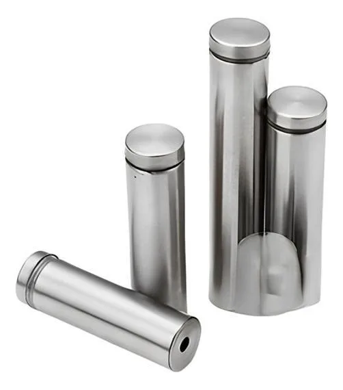 100 Unid Prolongador 25x100 Inox Suporte Vidro, Mad Painel