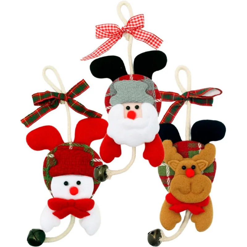 Kit 24 Pendente Natalino Boneco De Neve Rena Papai Noel 18cm
