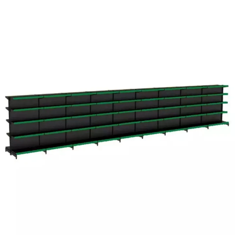Gondola Centro 170 Fit Ate 9 Metros Preto 90 Bandeja Pe Verde