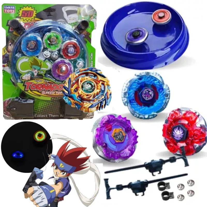 Beyblade Metal 4 2 Lançadores + Arena De Brinquedo Inclusa - Não Informado