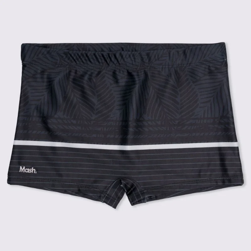 Sunga Boxer Estampa Folha Mash Preto