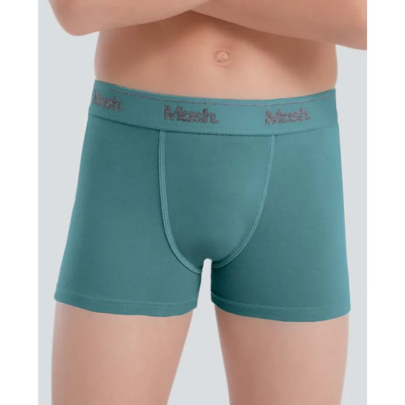 Cueca Boxer Algodão Lisa Infantil Azul Diesel PP