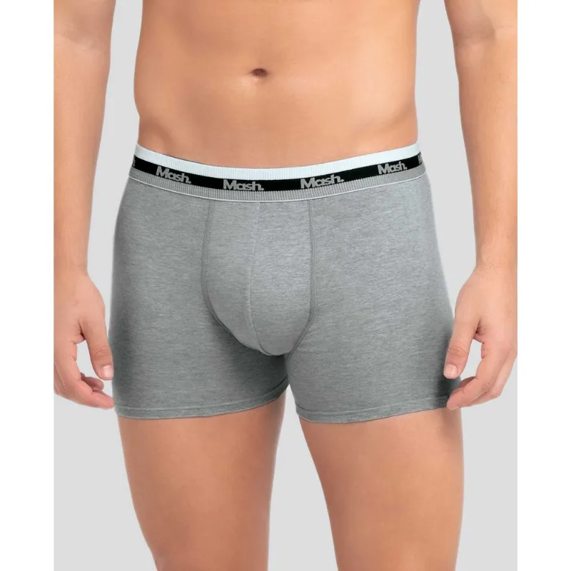 Cueca Boxer Cotton Cinza Mescla Claro P