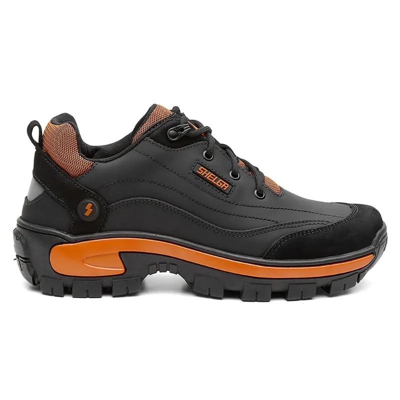 Coturno Cano Médio Sola Tratorada 1001 Preto