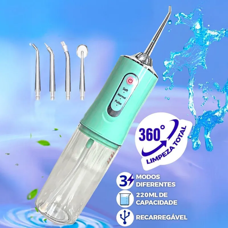 Lavador Bucal Elétrico Jato Potente 110V/220V Limpeza