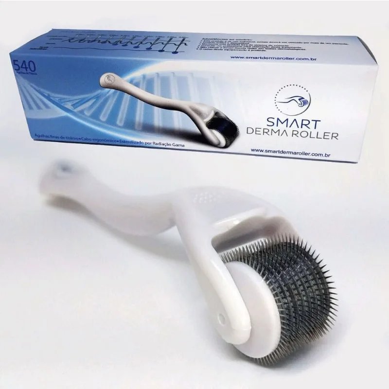 Derma roller 1,0MM smart gr - rolo para microagulhamento com 540 agulhas