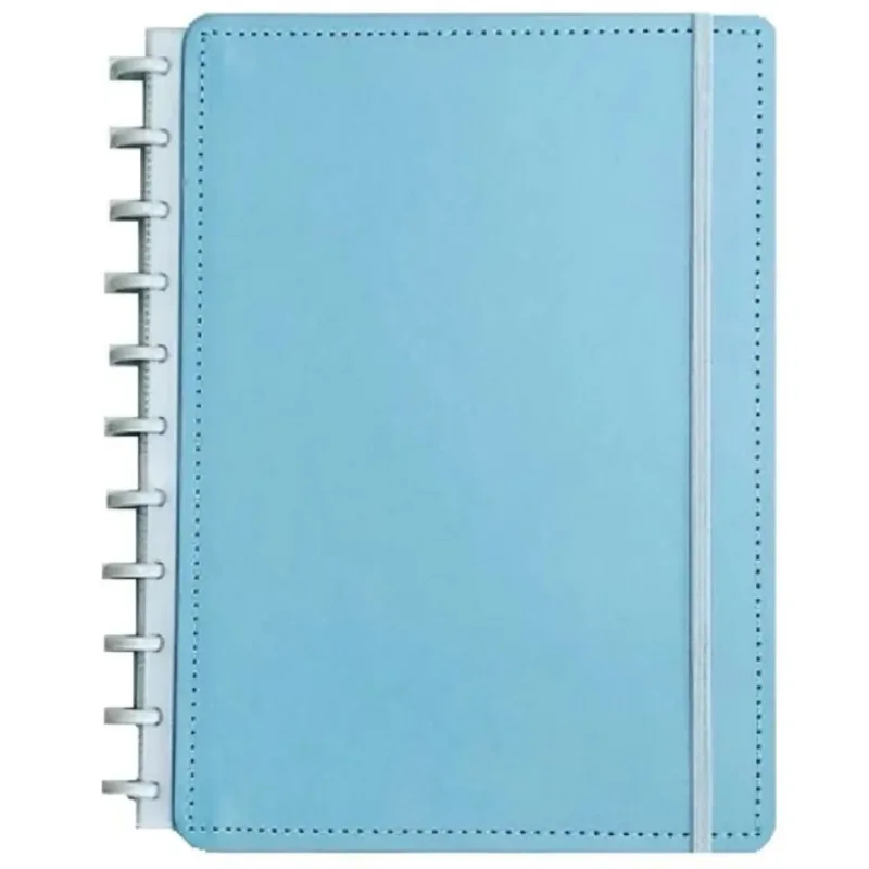 Caderno Inteligente 80 Folhas Grande Azul Pastel
