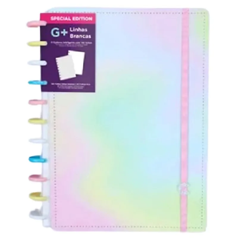 Caderno Inteligente 140 Folhas Grande Candy Splash Linhas Brancas Special Edition