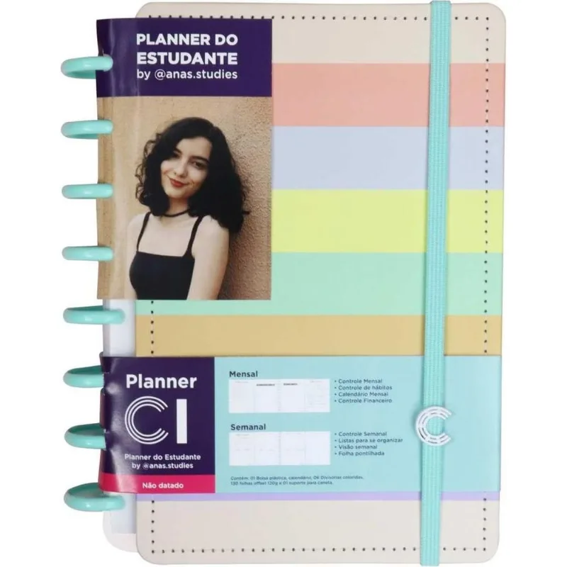Planner Permanente Inteligente 78 Folhas A5 Arco Íris