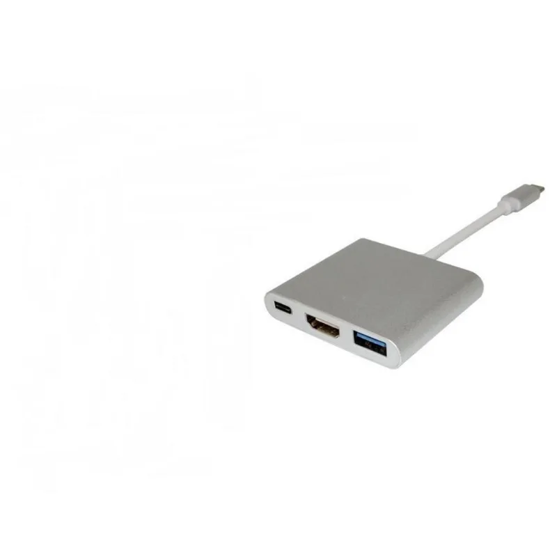 Cabo Adaptador Type-c Com Hdmi Usb 3.0 E Typo-c Femea P
