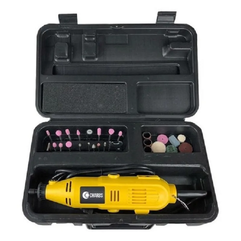 Micro Retífica Com 40 Acessórios E Maleta Charbs - 220v