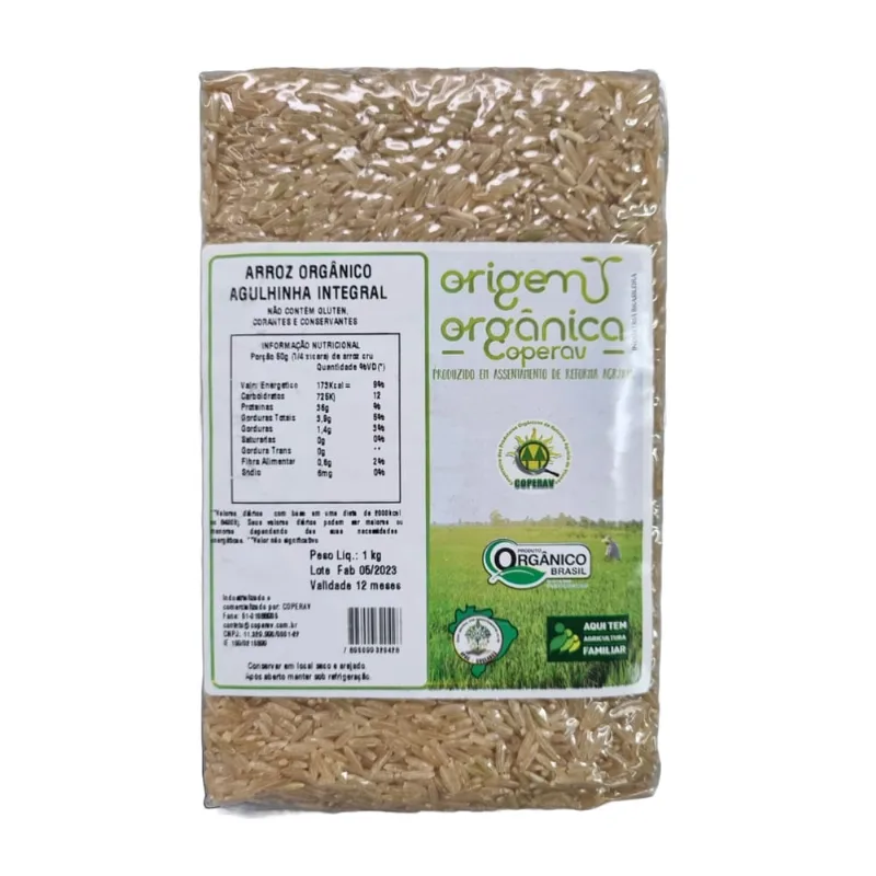 Arroz Agulhinha Longo Integral Orgânico Solst 1kg