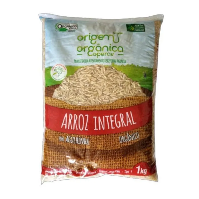 Arroz Agulhinha Longo Integral Origem Orgânica 1Kg