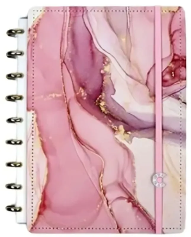 Caderno Inteligente 80 Folhas Médio Mármore Agatha - LC - Papelaria