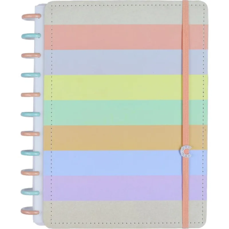 Caderno Inteligente G+ ARCO IRIS Pastel 140FLS - Caderno Inteligente - Papelaria