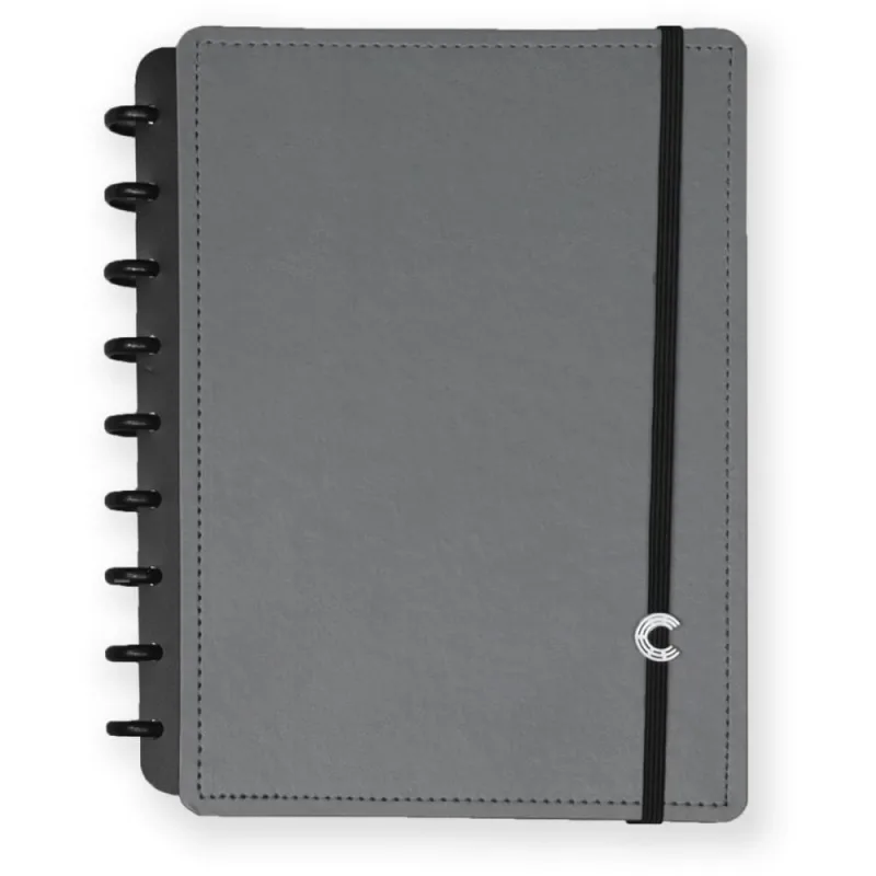 Caderno Inteligente Medio Basic GREY 80FLS - Caderno Inteligente - Papelaria