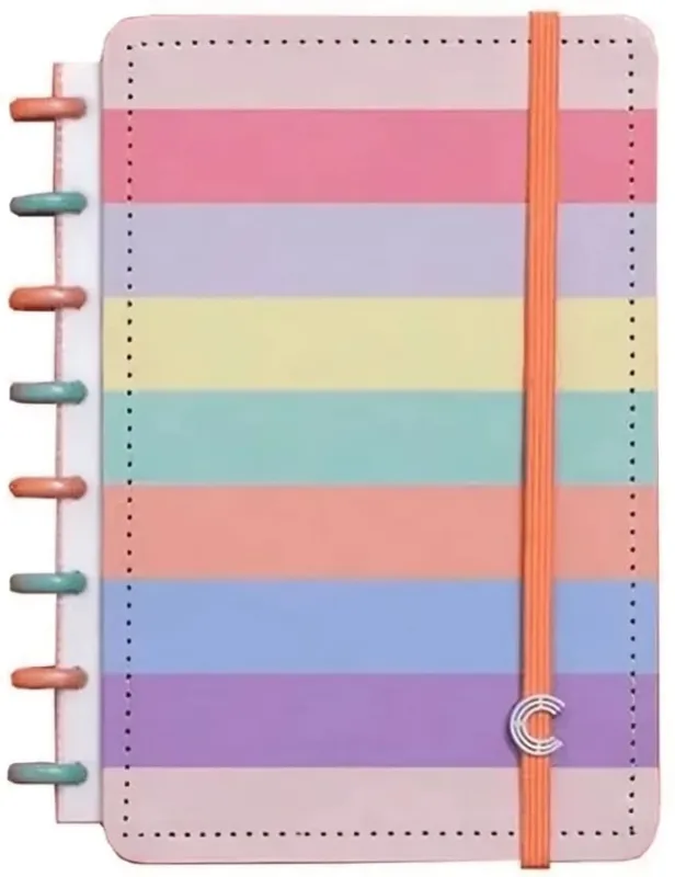 Caderno Inteligente 80 Folhas A5 Arco Iris Pastel - LC - Papelaria