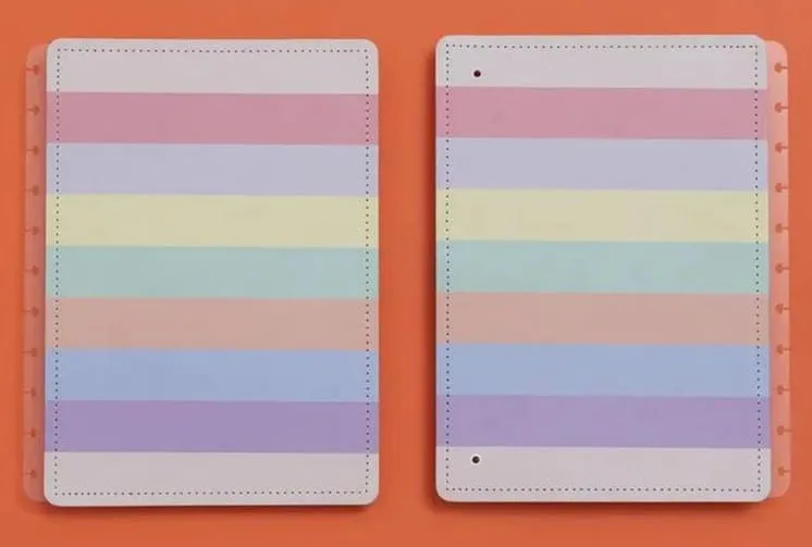 Capa E Contracapa A5 Arco-Iris Pastel Caderno Inteligente - LC - Papelaria